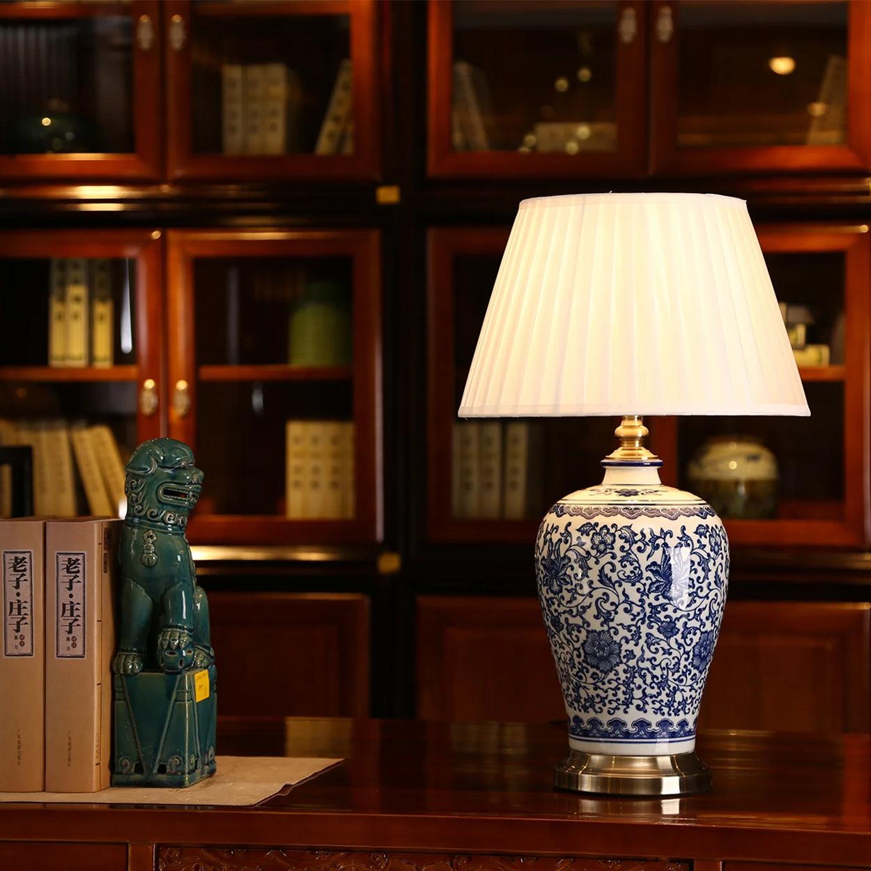 Pottery best sale table lamps