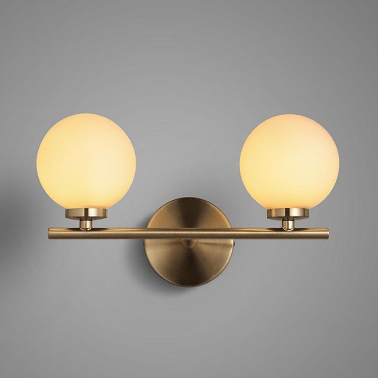 Double globe wall deals sconce