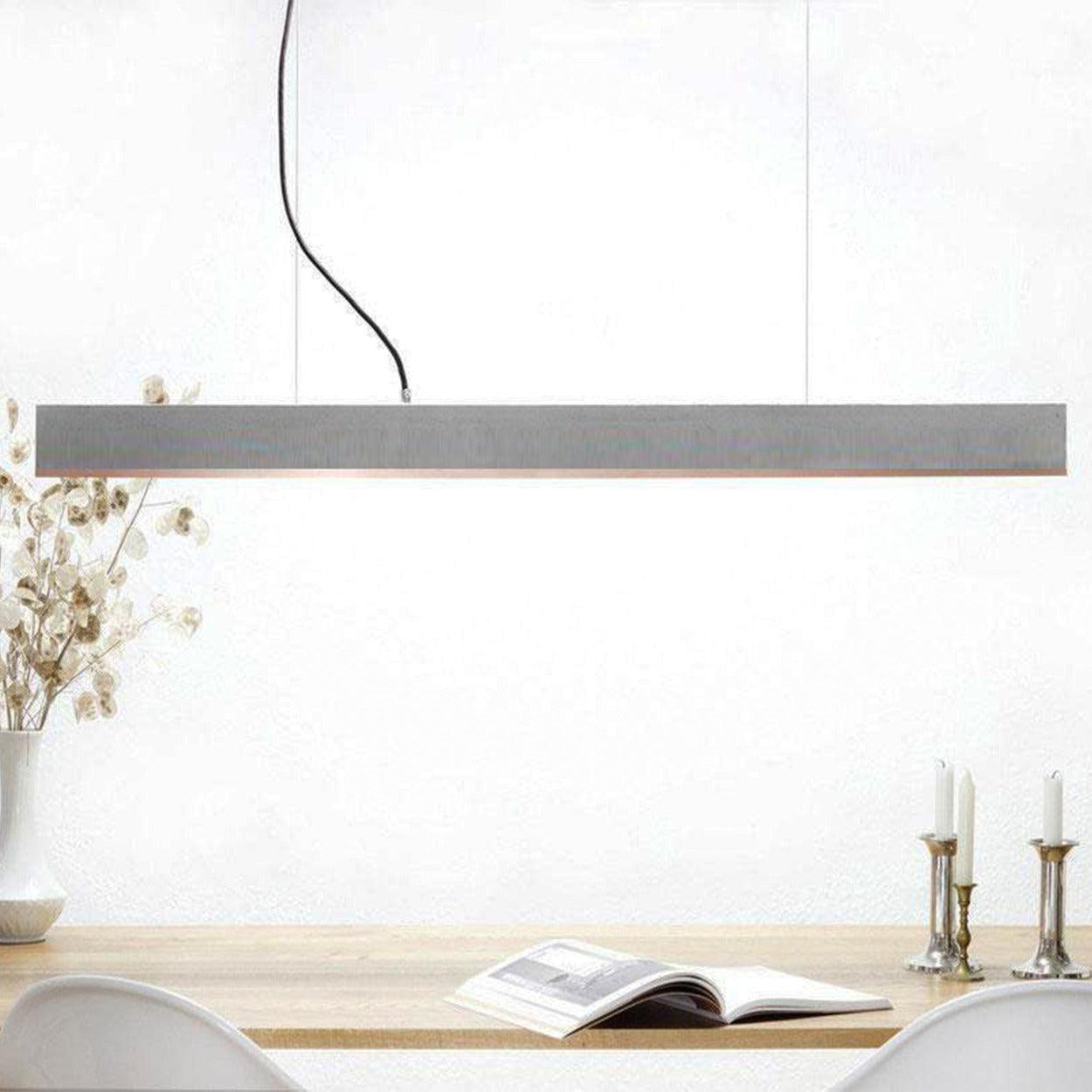 ANNA LINEAR LED TUBE WITH LEATHER HANGING LIGHT