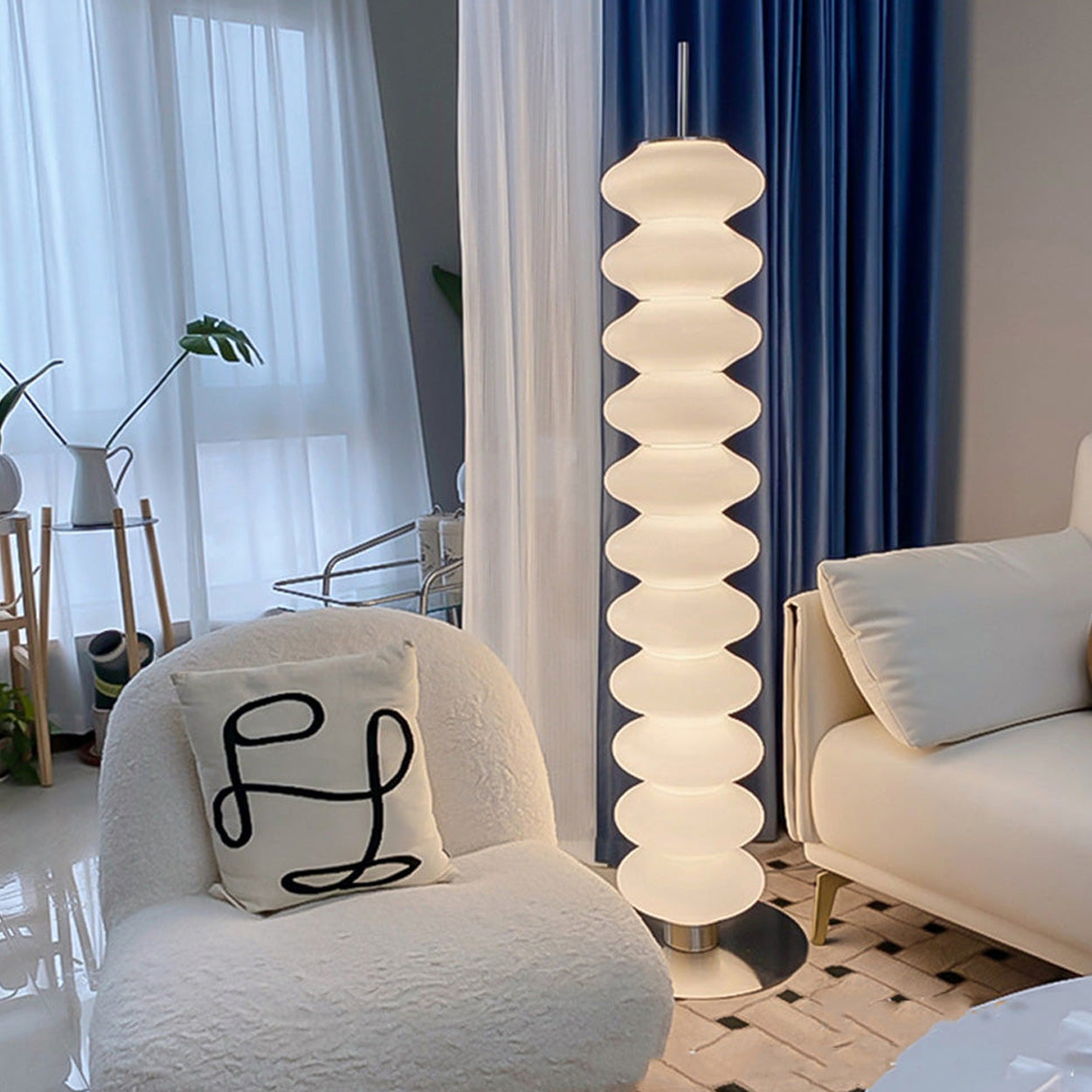 ANKUR LIGHTING ARBLE MODERN ACRYLIC FLOOR LAMP