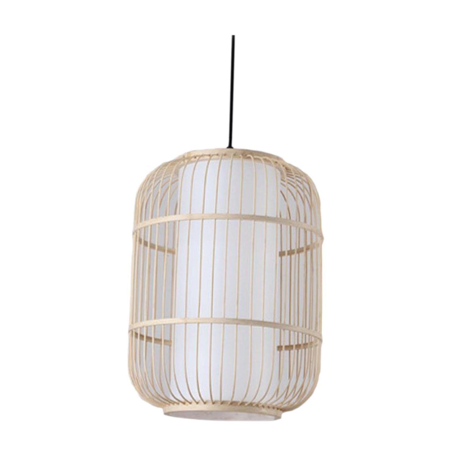 ANKUR NIVA NATURAL BAMBOO CANE AND FABRIC PENDANT LIGHT