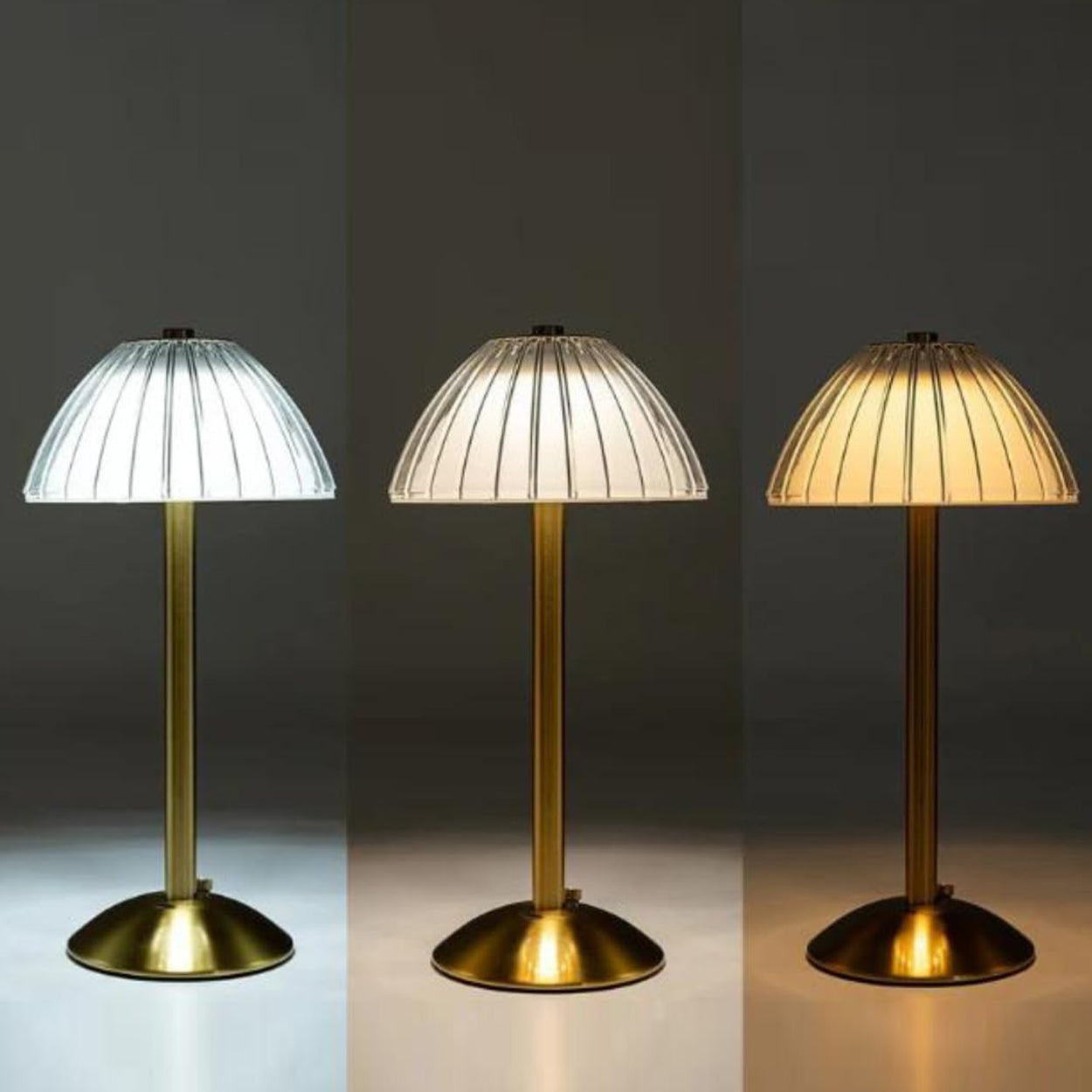 ANKUR UNPLUGGED CRYSTAL UMBRELLA RECHARGABLE AND DIMMABLE TABLE LAMP