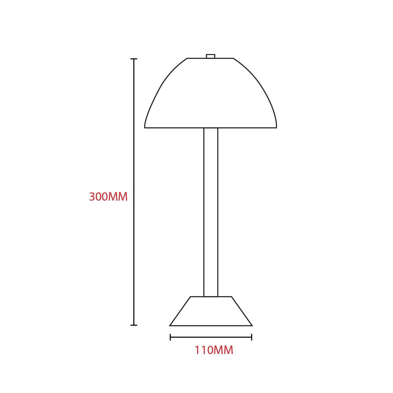 ANKUR UNPLUGGED CRYSTAL UMBRELLA RECHARGABLE AND DIMMABLE TABLE LAMP