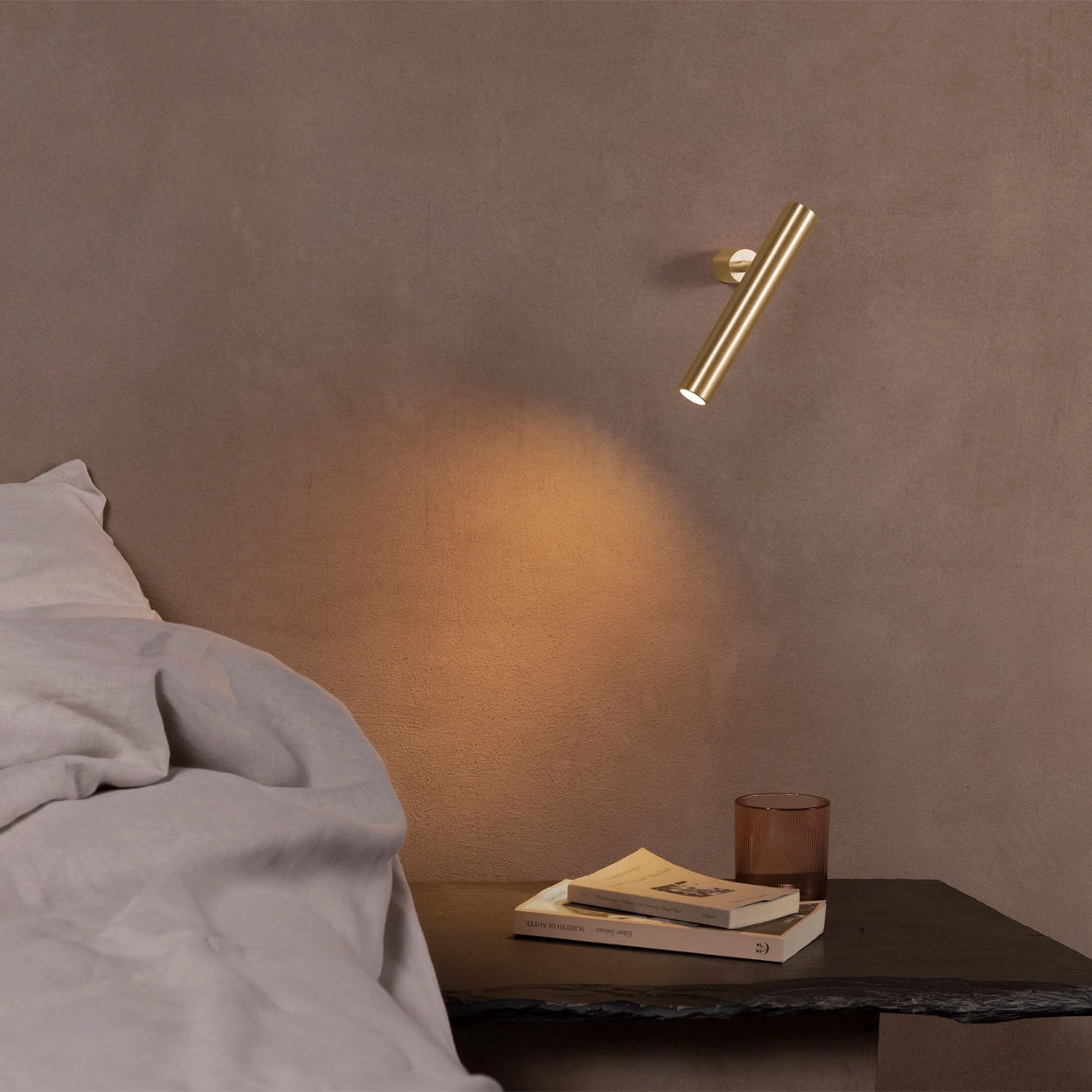 ANKUR CARGO METAL AND BRASS FINISH BEDSIDE LED WALL LIGHT