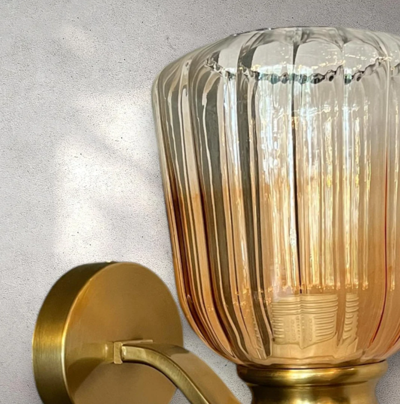 ANKUR RICCARDO METAL AND GLASS WALL LIGHT