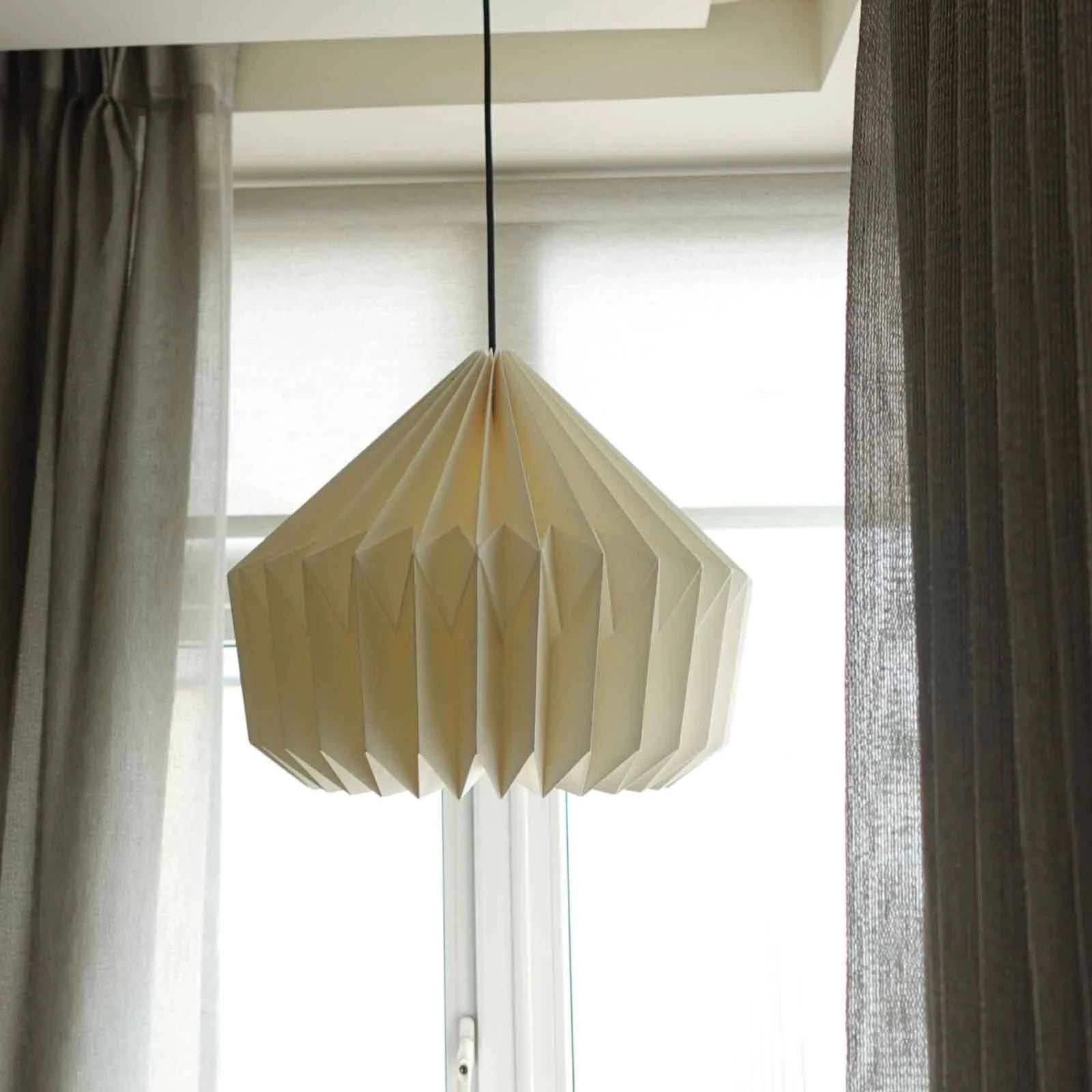 ANKUR FROST ORIGAMI PENDANT LIGHT- PAPER HANDPLEATING HANGING LIGHT