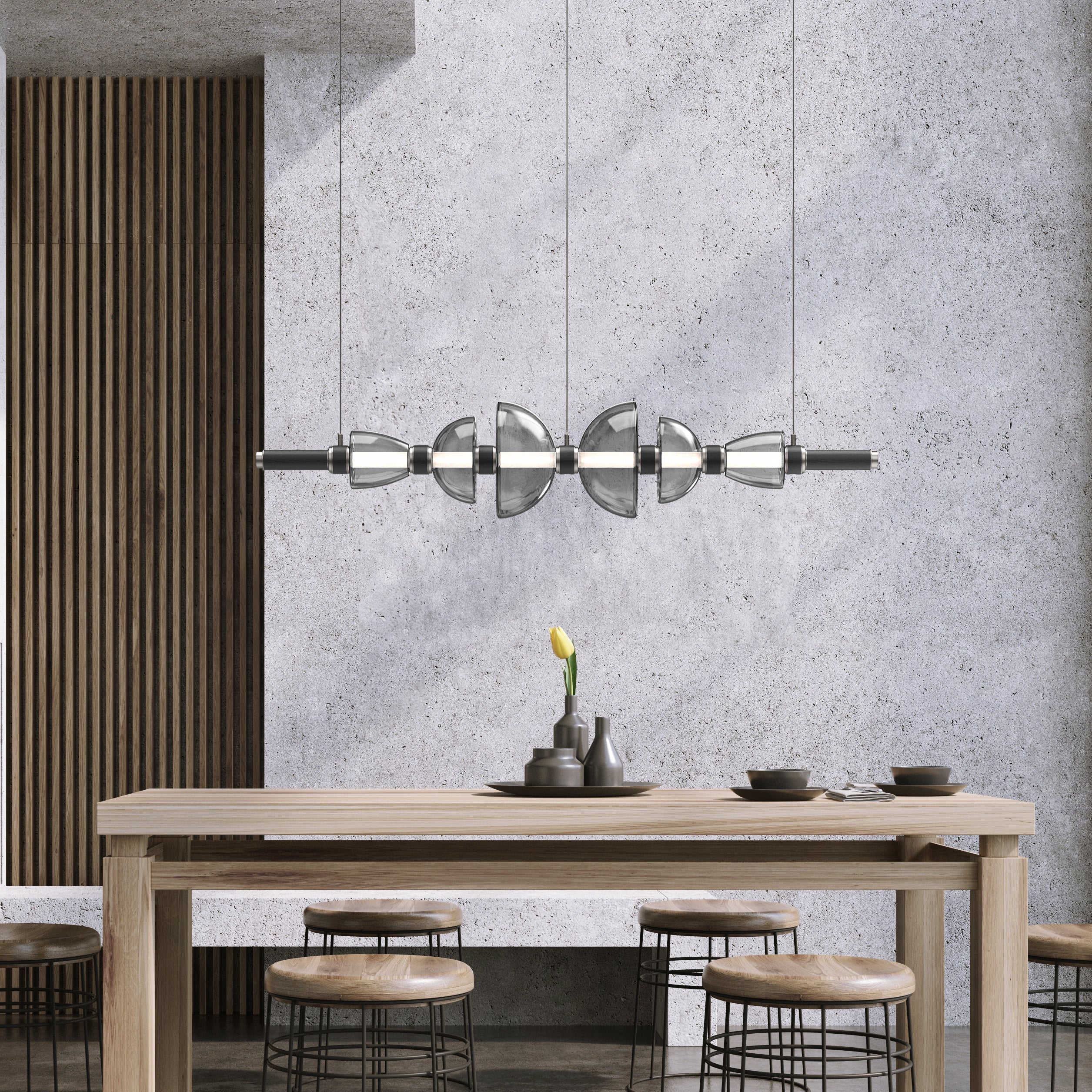 ANKUR TITAN LINEAR MODERN LED HANGING / CHANDELIER FOR DINING TABLE AND OFFICE TABLE