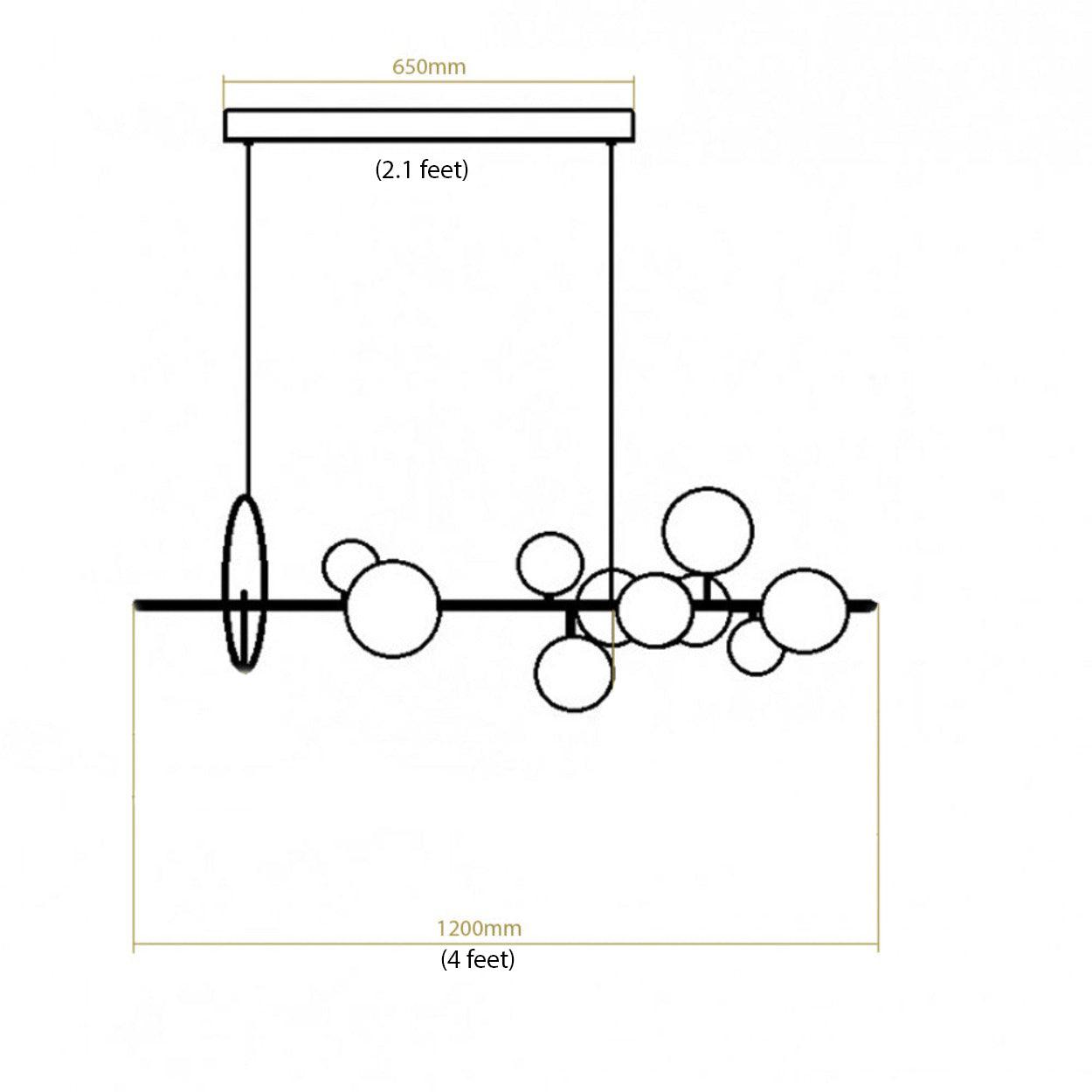 ANKUR GEOM ARIEL MODERN LED CHANDELIER / HANGING LIGHT at the lowest price  in India.