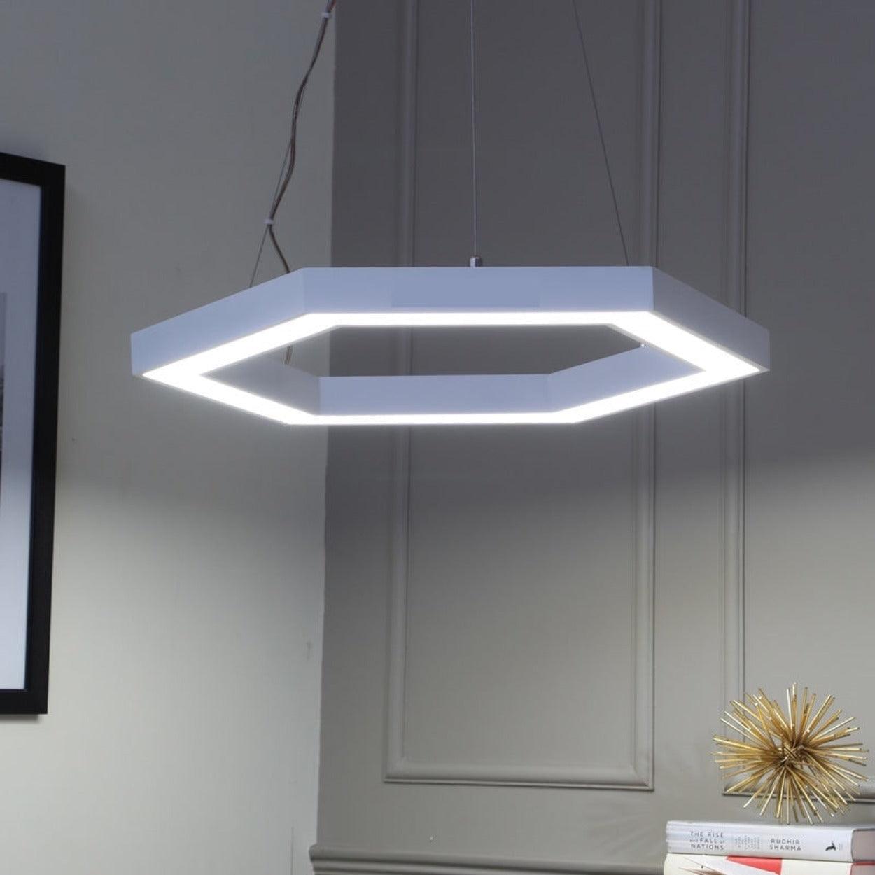 ANKUR GEOM HEXAGON LED PENDANT LIGHT at the lowest price in India.