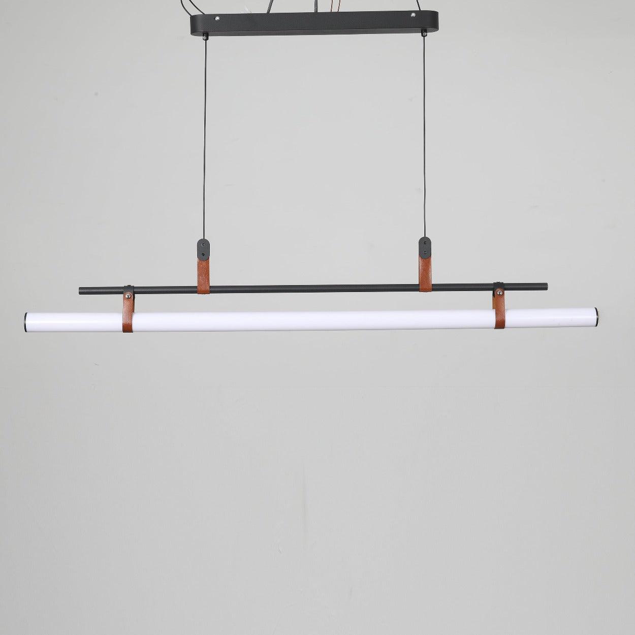ANNA LINEAR LED TUBE WITH LEATHER HANGING LIGHT